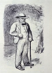 Retrato de Louis Pasteur (1822-1895) en su propiedad en Villeneuve-l