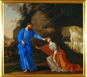 Cristo se aparece a Santa María Magdalena (pintura sobre lienzo)