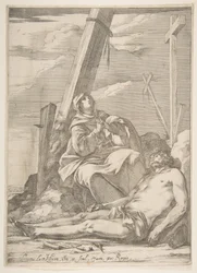 Cristo y la Virgen al pie de la cruz