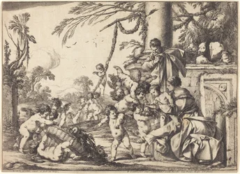 Sagrada Familia con putti