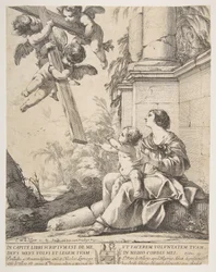 Virgen y Niño con ángeles