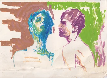 Back to Back, 2025 (acrílico sobre papel de acuarela)
