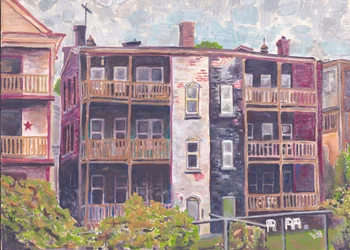 Mission Hill, c.2017 (acrílico sobre papel de acuarela)