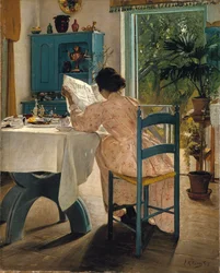Desayuno con el periódico de la mañana, 1898