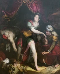 Judith y Holofernes, Lavinia Fontana (óleo sobre lienzo)