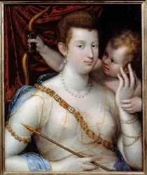 Venus y Cupido Pintura de Lavinia Fontana (1552-1614) 1592