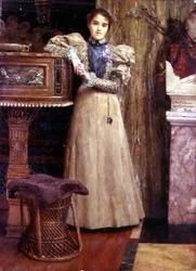 Retrato de Clothilde Enid, hija de Edward Onslow Ford