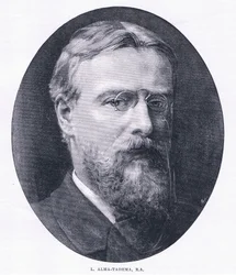 Alma Tadema un autorretrato, de The Magazine of Art 1893, Cassell and Company