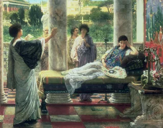 Catulo leyendo sus poemas en la casa de Lesbia, 1870