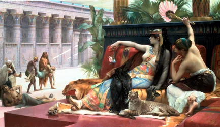 Cleopatra probando venenos en los condenados a muerte, finales del siglo XIX
