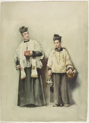 Sacerdote y niño