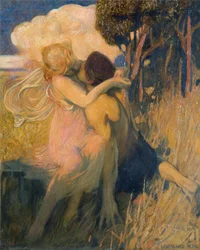 Idilio, c.1908-11 (óleo sobre lienzo)