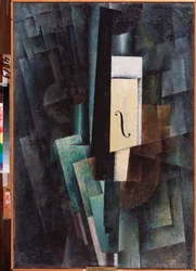 Música, Composición - Pintura de Lazar Zuperman (1900-1921), óleo sobre lienzo