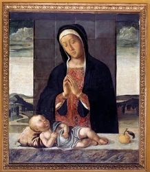 La Virgen adorando a Jesús
