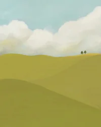 Nubes y campos, c.2018 (técnica mixta)
