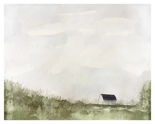 White Barn, c.2019 (técnica mixta)