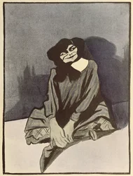 Caricatura de Colette, de 