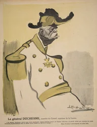 El general Duchesne, miembro del Consejo de Guerra, ilustración de "L