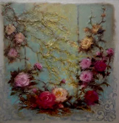 Rosas antiguas, 2024 (óleo sobre lienzo)