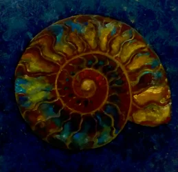 Ammonite verde dorado