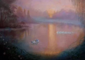 El lago de los cisnes, 2025 (óleo sobre lienzo)