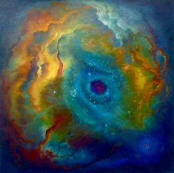 Nebulosa Malaquita, 2023 (óleo sobre lienzo)