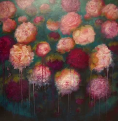 Rosas peonía, 2024 (óleo sobre lienzo)