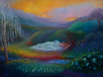Jardín de Perséfone II, 2025 (óleo sobre lienzo)