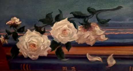 Rosas blancas, 2025 (óleo sobre lienzo)