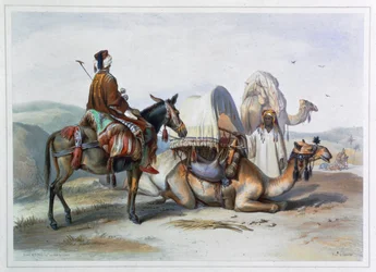 Kafila con un camello llevando un hodesh, 1848