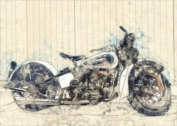 Arte clásico de motocicletas