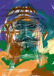 Retrato abstracto intenso