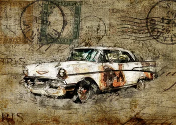 Coche clásico rústico