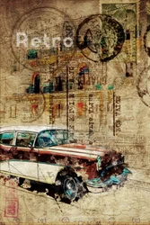 Coche urbano retro oxidado