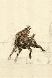 Jinete de bronco del Oeste
