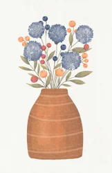Jarrón floral «Blue Berries»
