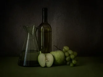 Bodegón verde melancólico