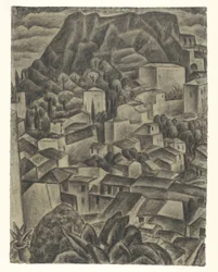 Pueblo de montaña italiano