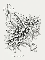 Cesta con flores (h. 1891-1941)