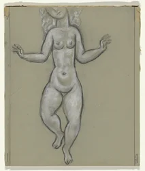 Mujer desnuda bailando