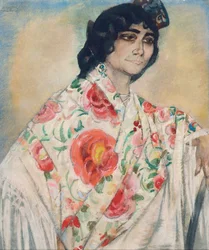 Gitana, c. 1914 (pastel y acuarela sobre papel)