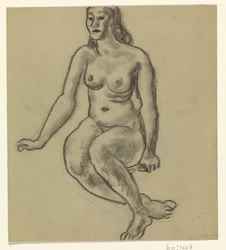 Desnudo femenino sentado