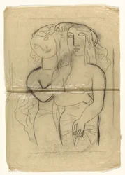 Dos mujeres de pie