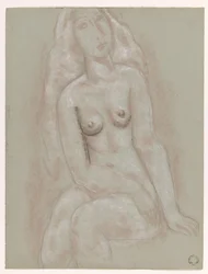 Desnudo femenino sentado