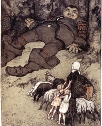 Pequeño Poulet de Perrault. Ilustración de Leo Putz