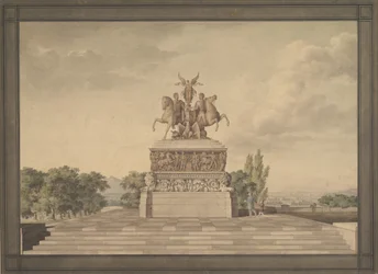 Diseño para un monumento de la victoria de Waterloo, 1815