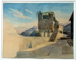 La terraza de la posada