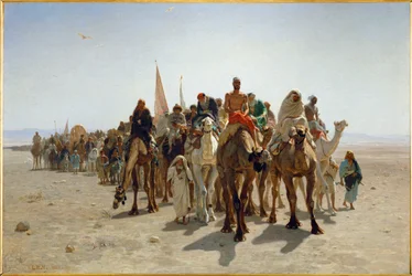 Peregrinos camino de La Meca (óleo sobre lienzo)