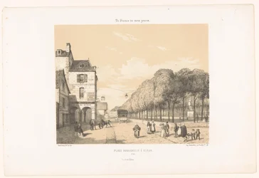 Vista de la plaza Du Guesclin en Dinan
Place Duguesclin à Dinan (título en el objeto)
Francia contemporánea (título de la serie)
La France de nos jours (título de la serie en el objeto)