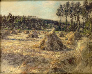 Pilas de heno al atardecer, 1906